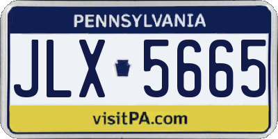 PA license plate JLX5665