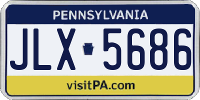 PA license plate JLX5686