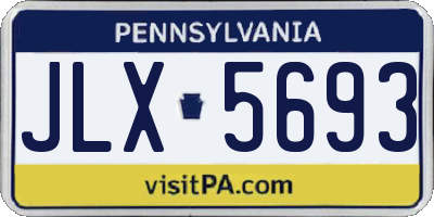 PA license plate JLX5693