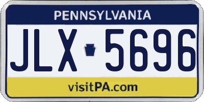 PA license plate JLX5696