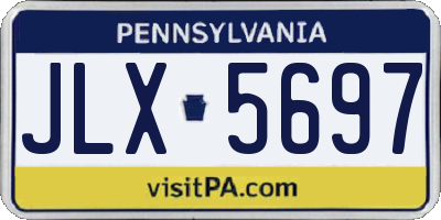 PA license plate JLX5697