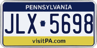 PA license plate JLX5698