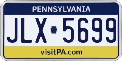 PA license plate JLX5699