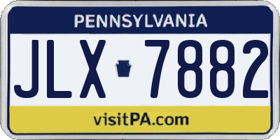 PA license plate JLX7882