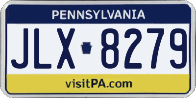 PA license plate JLX8279