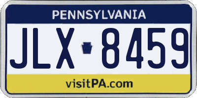 PA license plate JLX8459