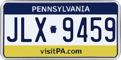 PA license plate JLX9459