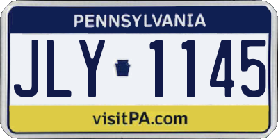 PA license plate JLY1145