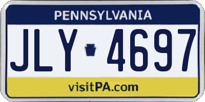 PA license plate JLY4697