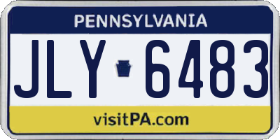 PA license plate JLY6483
