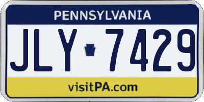 PA license plate JLY7429