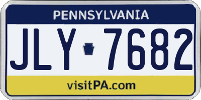 PA license plate JLY7682
