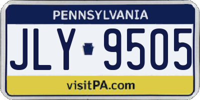 PA license plate JLY9505