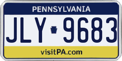 PA license plate JLY9683
