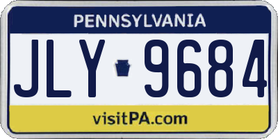 PA license plate JLY9684