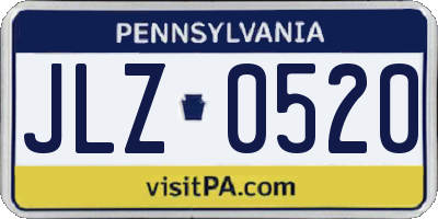 PA license plate JLZ0520