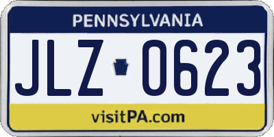 PA license plate JLZ0623