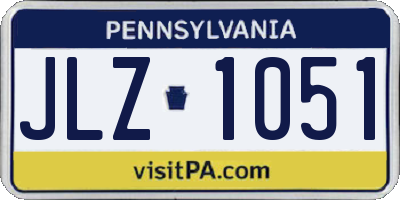 PA license plate JLZ1051