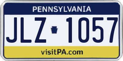 PA license plate JLZ1057
