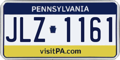 PA license plate JLZ1161