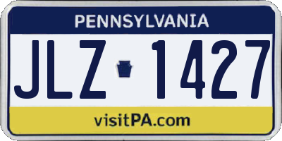 PA license plate JLZ1427