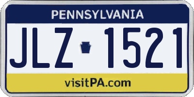 PA license plate JLZ1521
