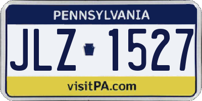 PA license plate JLZ1527