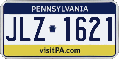 PA license plate JLZ1621