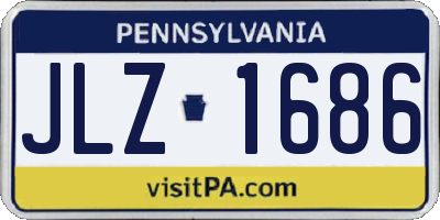 PA license plate JLZ1686