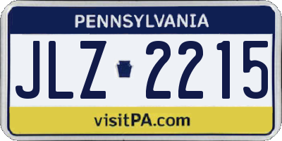 PA license plate JLZ2215