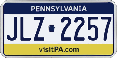 PA license plate JLZ2257
