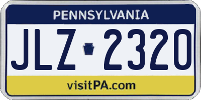 PA license plate JLZ2320