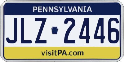 PA license plate JLZ2446