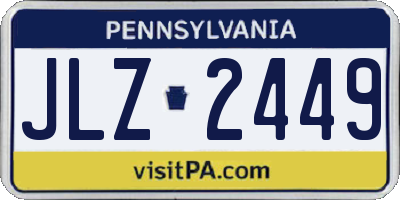 PA license plate JLZ2449
