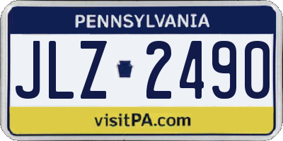 PA license plate JLZ2490