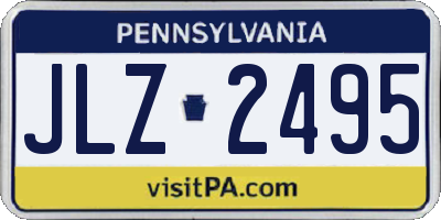 PA license plate JLZ2495