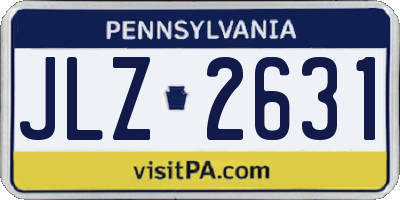 PA license plate JLZ2631