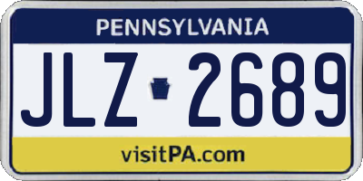 PA license plate JLZ2689