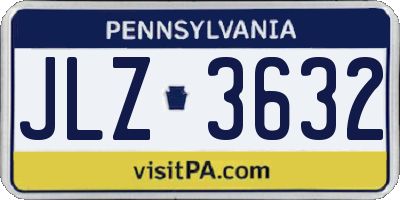PA license plate JLZ3632