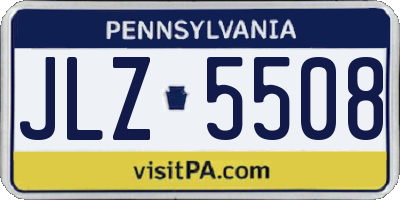 PA license plate JLZ5508