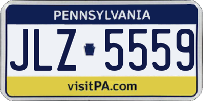 PA license plate JLZ5559