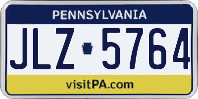 PA license plate JLZ5764