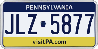 PA license plate JLZ5877