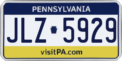 PA license plate JLZ5929