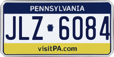 PA license plate JLZ6084