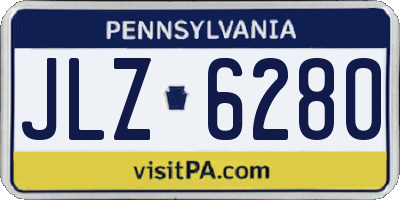 PA license plate JLZ6280