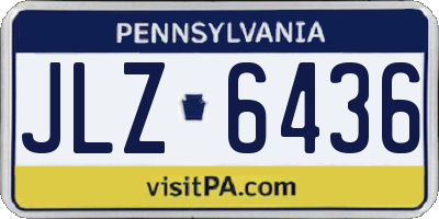 PA license plate JLZ6436