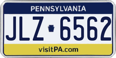PA license plate JLZ6562