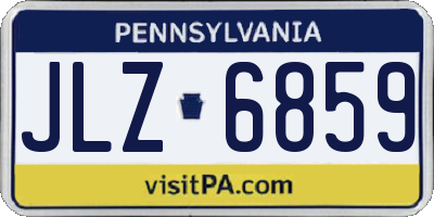 PA license plate JLZ6859