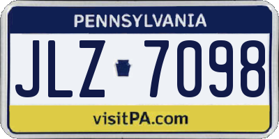 PA license plate JLZ7098